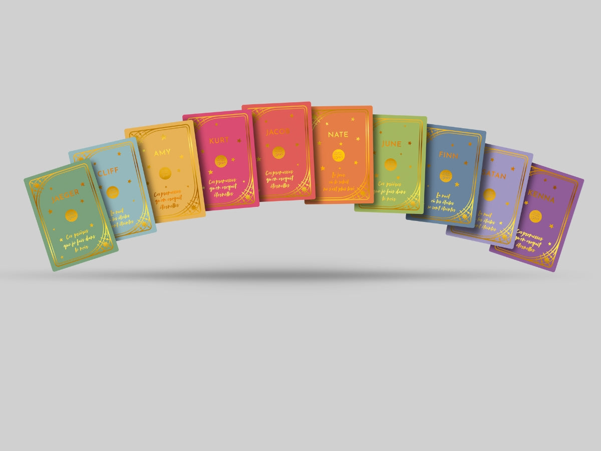 Cartes personnages - lot